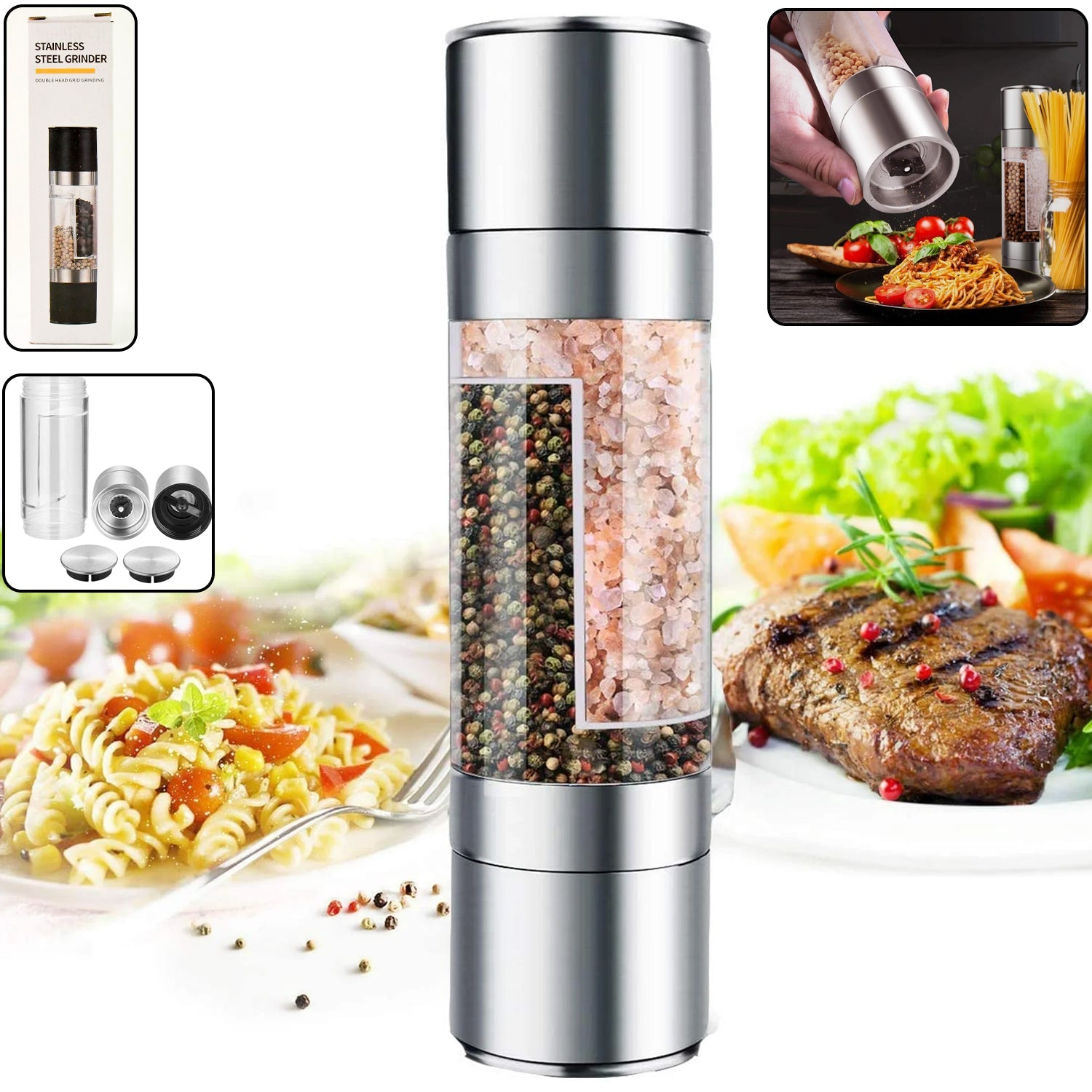 2-in-1 Salt & Pepper Grinder 2-in-1 Salt & Pepper Grinder